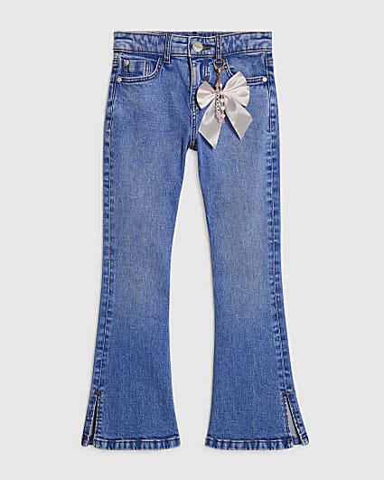 Girls Blue  Keychain Flared Jeans