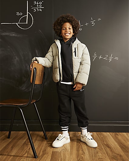 Boys Grey Heavyweight Padded Jacket