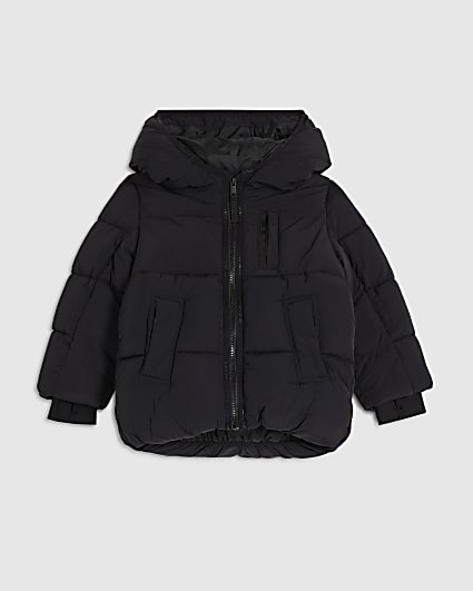 Mini Boys Black Heavyweight Padded Jacket