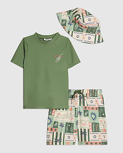 Boys Khaki Tiger T-Shirt Set