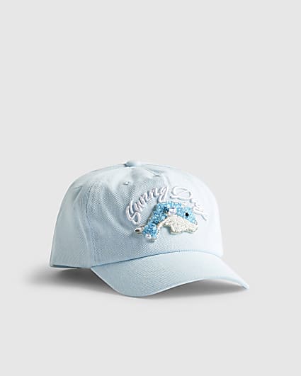 Girls Blue Dolphin Cap