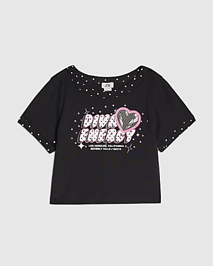 Girls Pink Polka Dot Diva Energy T-Shirt