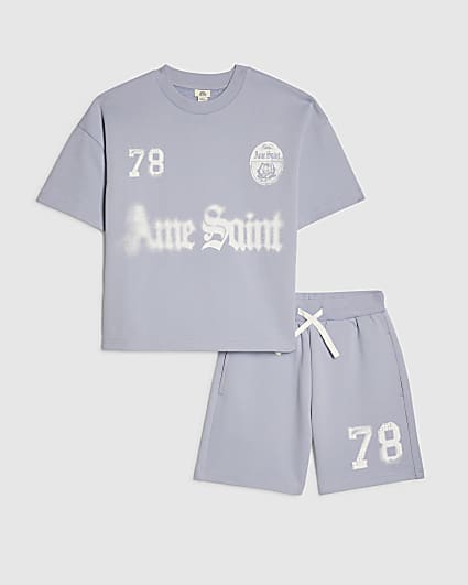 Boys Blue Ame Saint 78 T-Shirt Set