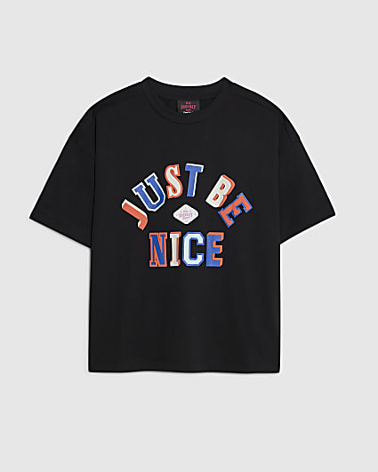 Real Hackney Dave Boys Black Nice T-Shirt