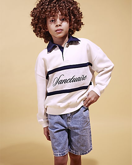 Boys Blue Washed Denim Shorts