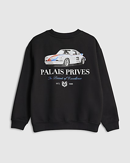 Boys Black Palais Prives Car Sweatshirt