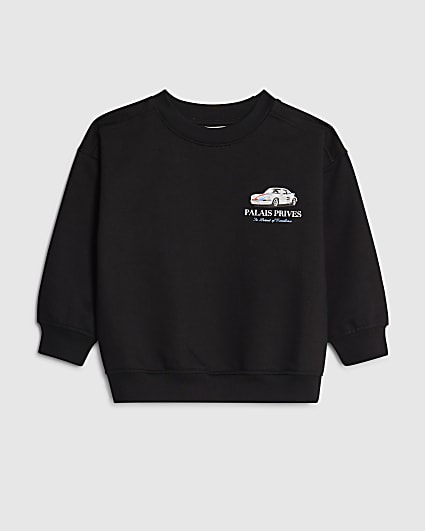 Mini Boys Black Palais Prives Sweatshirt