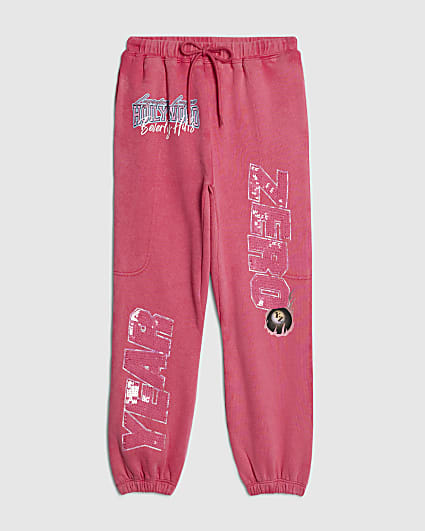 Girls Pink Year Zero Embellished Joggers