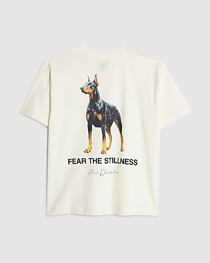 Boys White Fear The Stillness T-Shirt
