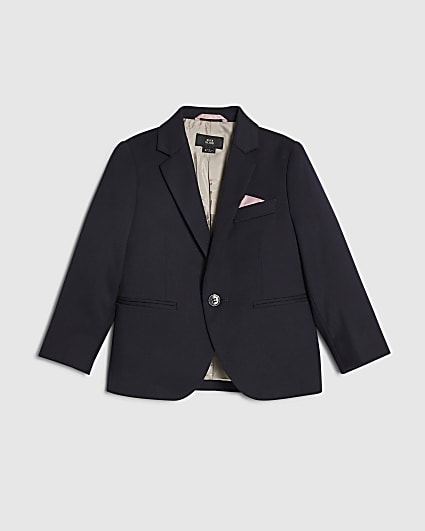 Mini Boys Navy Tailored Suit Jacket