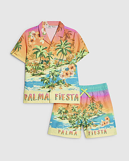 Mini Boys Multi Colour Tropical Swim Set
