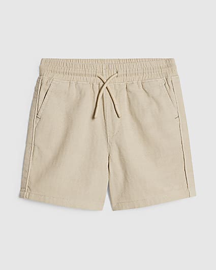 Mini Boys Beige Pull On Shorts
