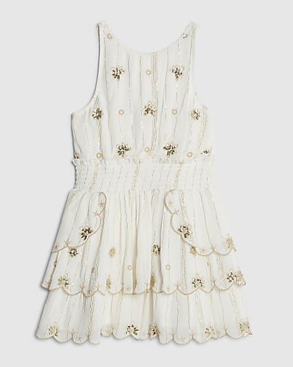 Girls White Beach Dress