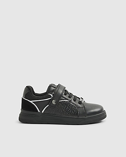 Boys Black RI Embossed Trainers