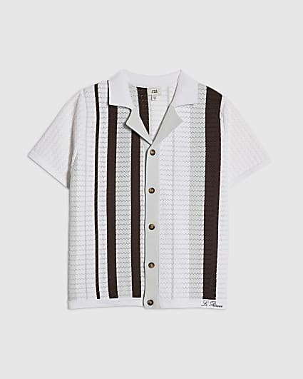 Boys Blue Stripe Polo Shirt