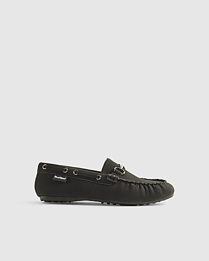 Boys Black Snaffle Loafers