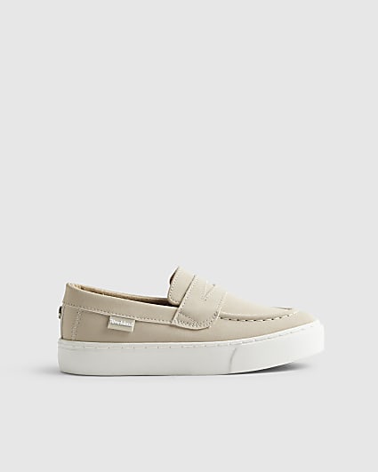 Boys Beige Loafers