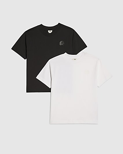 Boys Black RR Pack Of 2 T-Shirts