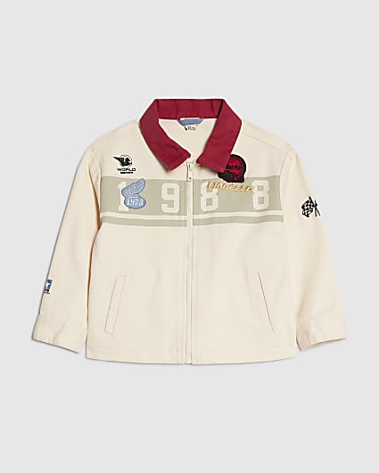 Mini Boys Cream Badge Shacket