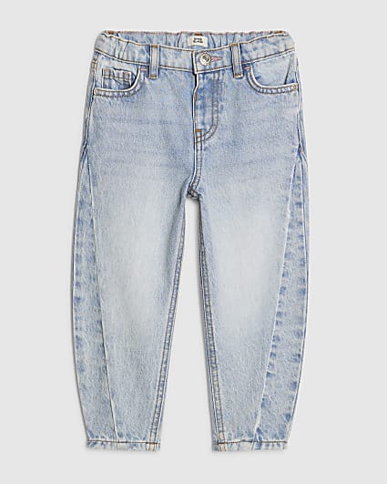 Mini Girls Blue Barrel Jeans