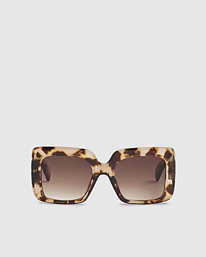 Mini Girls Brown Oversized Sunglasses