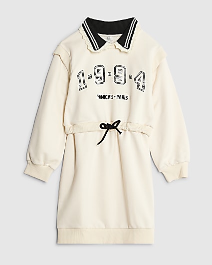 Girls Cream 1994 Sweatshirt Dress