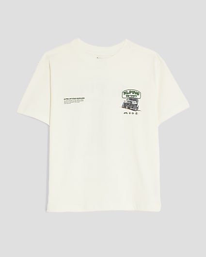 Boys Cream Alphine Truck T-Shirt