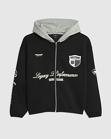 Boys Black Legacy Sports Zip Through Hoodie