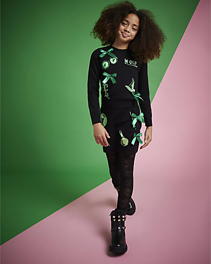 Wicked Girls Black Elphaba Icon Knitted Set