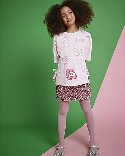 Wicked Girls Pink Glinda Icons T-shirt