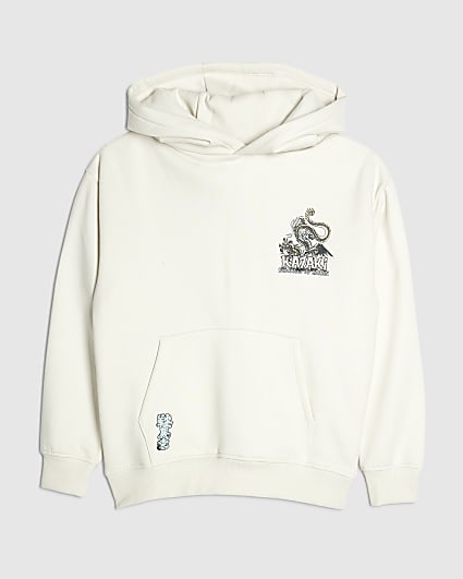 Boys Ecru Kazaki Japanese Hoodie