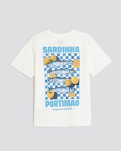 Boys White Sardinha T-Shirt