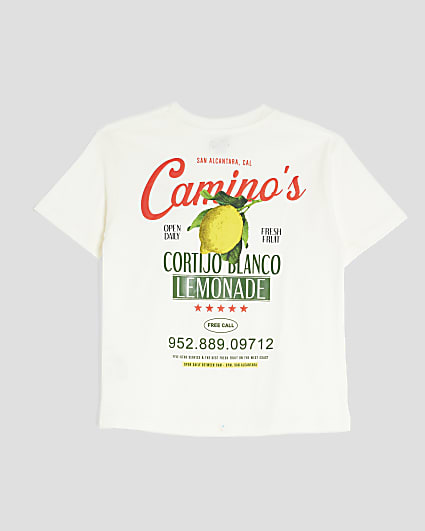 Boys White Caminos Lemon T-Shirt
