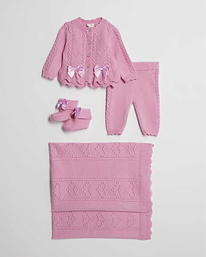 Baby Girls Pink Cardigan Gift Set