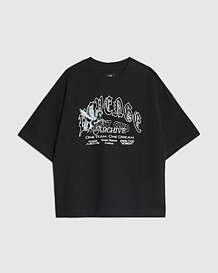 Boys Black Revenge Gothic T-Shirt