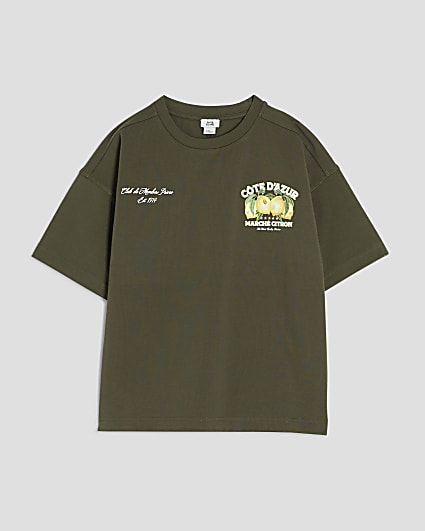 Boys Khaki Cote Dazur Lemon T-Shirt