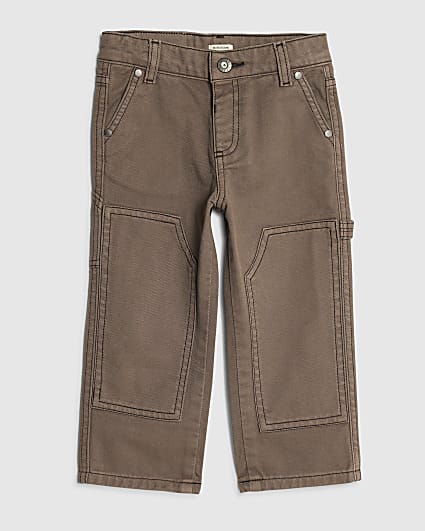Mini Boys Brown Loose Fit Jeans