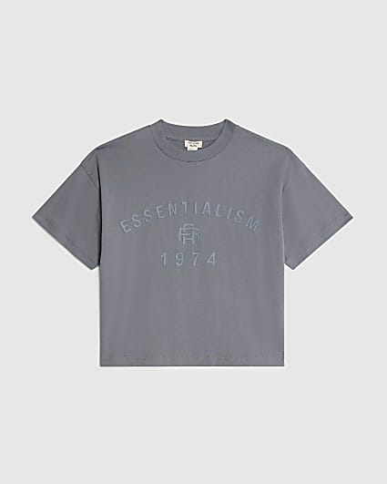Mini Boys Blue Essentialism RR T-Shirt