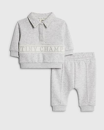 Baby Boys Grey Tiny Champ Sweatshirt Set
