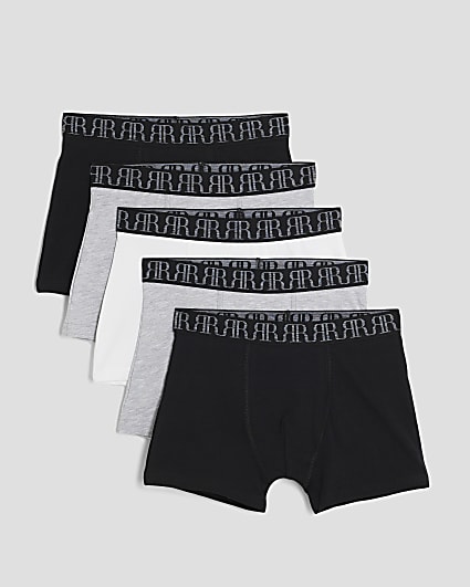 Boys Grey Pack Of 5 Boxers
