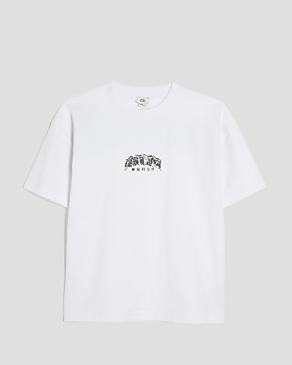 Boys White Back Gothic T-Shirt