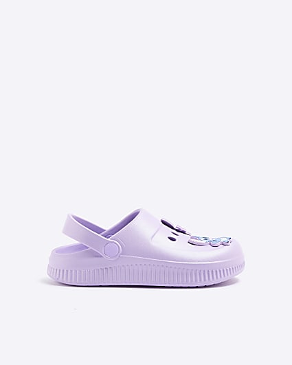 Purple Stitch Clogs