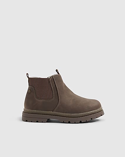 Boys Brown Borg Lined Chelsea Boots