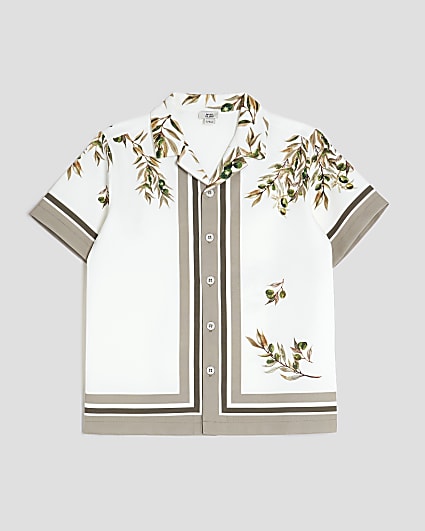 Boys Olive Short Sleeve Shirt