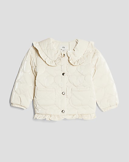 Baby Girls Cream Padded Quilt Jacket