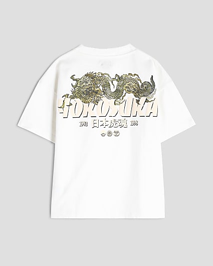 Boys White Yokosuku Japanese T-Shirt