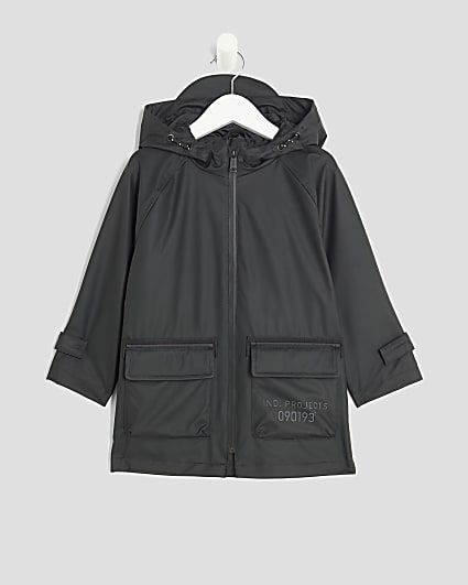 Mini Boys Black Raincoat