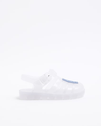 Mini Boys Blue Translucent Jelly Sandals