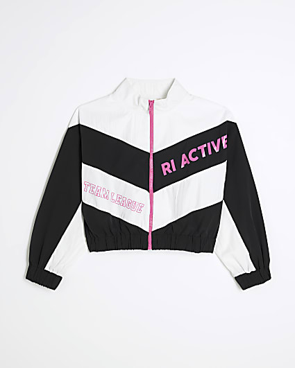Girls White RI Active Bomber Jacket