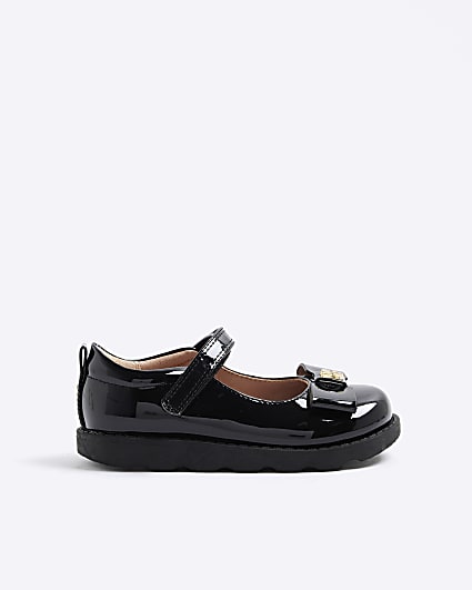 Mini Girls Black Bow Mary Jane Shoes